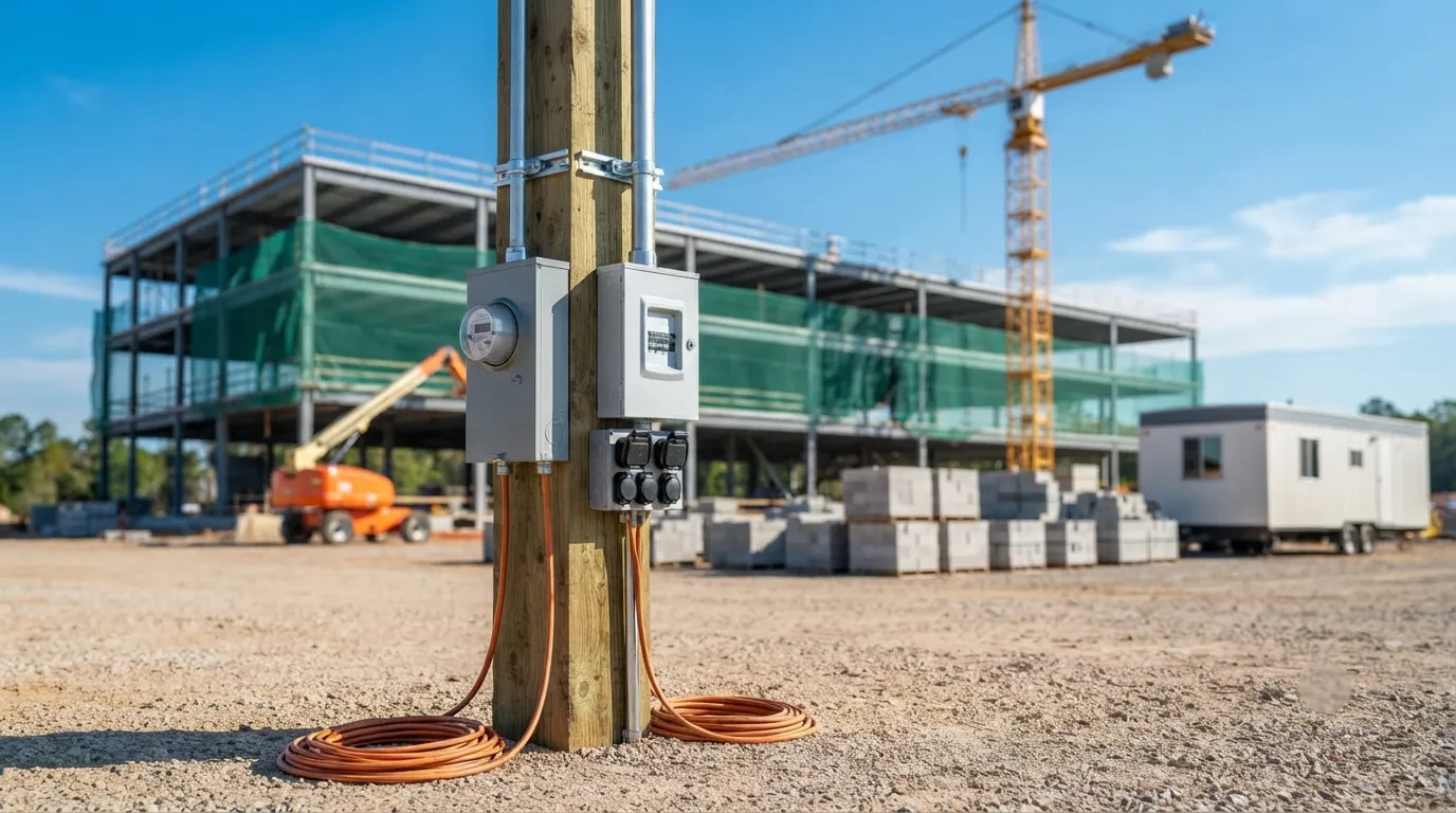 Temporary Power Pole in Round Rock, TX
